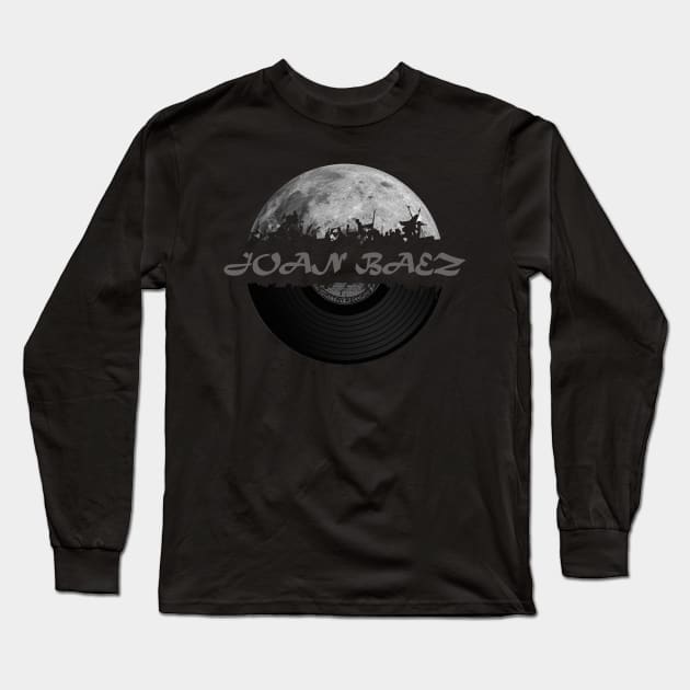 joan baez moon vinyl Long Sleeve T-Shirt by hany moon